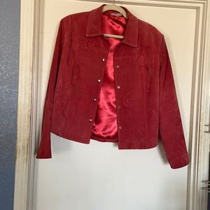 Pink suede jacket